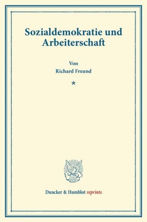 Produktbild: Sozialdemokratie und Arbeiterschaft.
