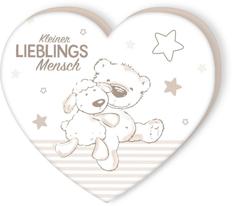Produktbild: Herding 5440201093 - babybest&reg; Herzkissen Kleiner Lieblingsmensch, 100% Polyester, 33x29 cm