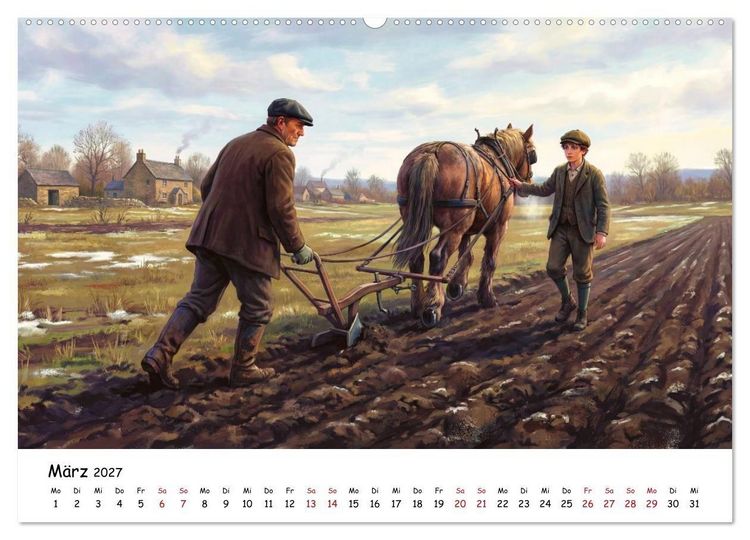 Produktbild: Zwischen Feld und Hof - Landleben vor &uuml;ber hundert Jahren (Wandkalender 2027 DIN A2 quer), CALVENDO Monatskalender