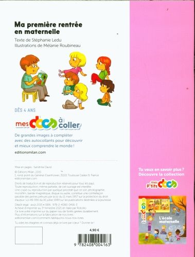 Produktbild: Ma premi&egrave;re rentr&eacute;e en maternelle : autocollants