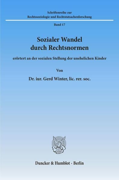 Produktbild: Sozialer Wandel durch Rechtsnormen,