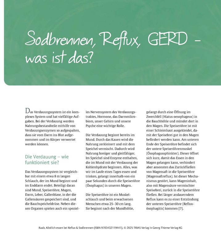 Produktbild: K&ouml;stlich essen Reflux und Sodbrennen