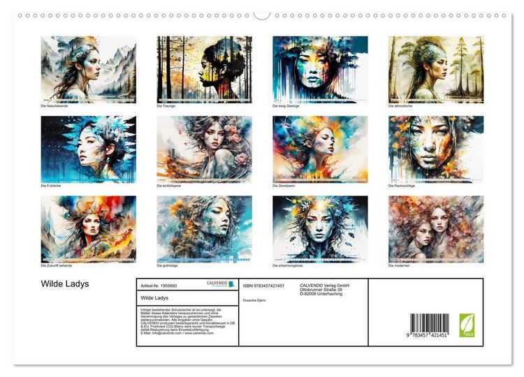 Produktbild: Wilde Ladys (hochwertiger Premium Wandkalender 2026 DIN A2 quer), Kunstdruck in Hochglanz
