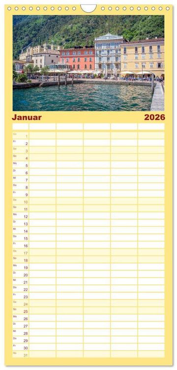 Produktbild: Familienplaner 2026 - Riva del Garda - Am Gardasee ganz im Norden mit 5 Spalten (Wandkalender, 21 x 45 cm) CALVENDO