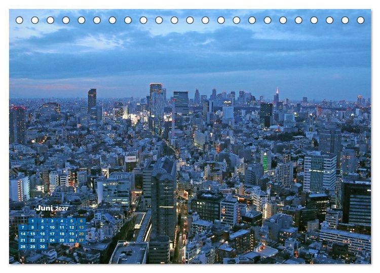 Produktbild: Tokio: Lichter einer Stadt (Tischkalender 2027 DIN A5 quer), CALVENDO Monatskalender