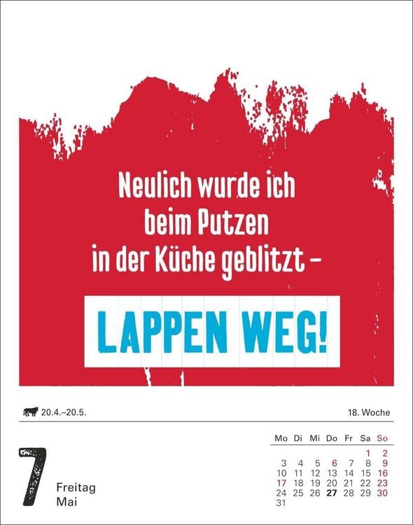 Produktbild: Lange Rede kurzer Gin Tagesabrei&szlig;kalender 2027 - Der Spr&uuml;che-Kalender