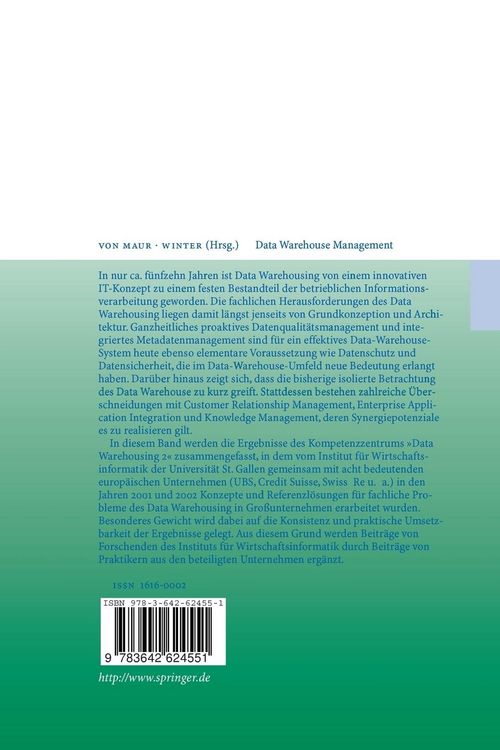 Produktbild: Data Warehouse Management
