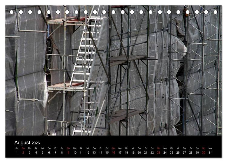 Produktbild: Baustellen (Tischkalender 2026 DIN A5 quer), CALVENDO Monatskalender