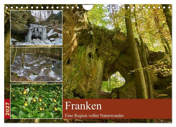 Produktbild: Franken - eine Region voller Naturwunder (Wandkalender 2027 DIN A4 quer), CALVENDO Monatskalender