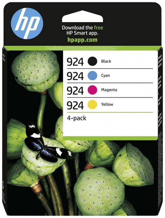 Produktbild: HP Druckerpatrone 924 Original 4er-Pack Schwarz, Gelb, Cyan, Magenta 6C3Z1NE