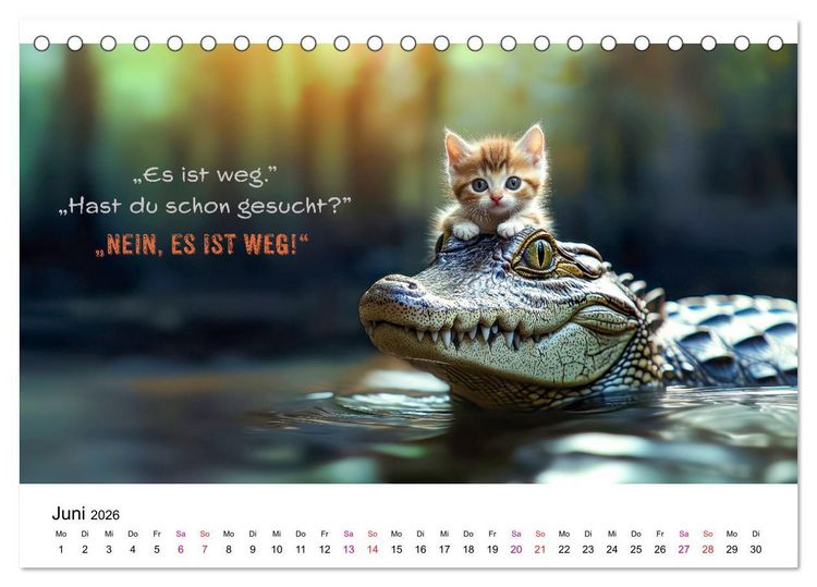 Produktbild: Tierische Klugschei&szlig;er (Tischkalender 2026 DIN A5 quer), CALVENDO Monatskalender