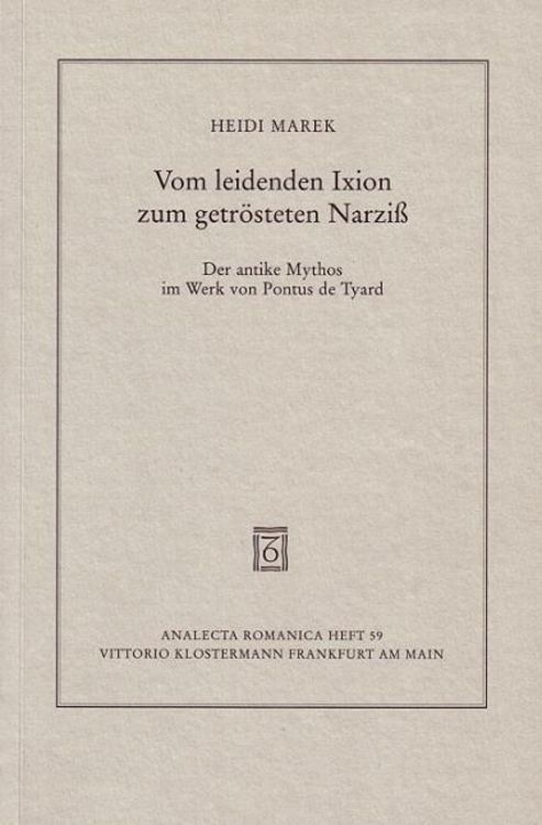 Produktbild: Vom leidenden Ixion zum getr&ouml;steten Narziss