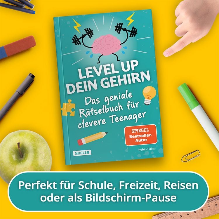 Produktbild: Das geniale R&auml;tselbuch f&uuml;r clevere Teenager &ndash; Level up dein Gehirn