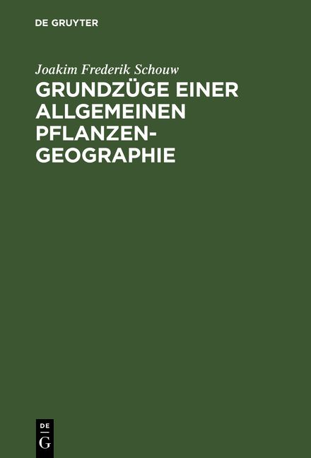 Produktbild: Grundz&uuml;ge einer allgemeinen Pflanzengeographie