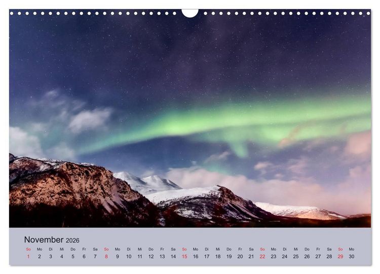 Produktbild: Norwegen - Mythos Nordlichter (Wandkalender 2026 DIN A3 quer), CALVENDO Monatskalender