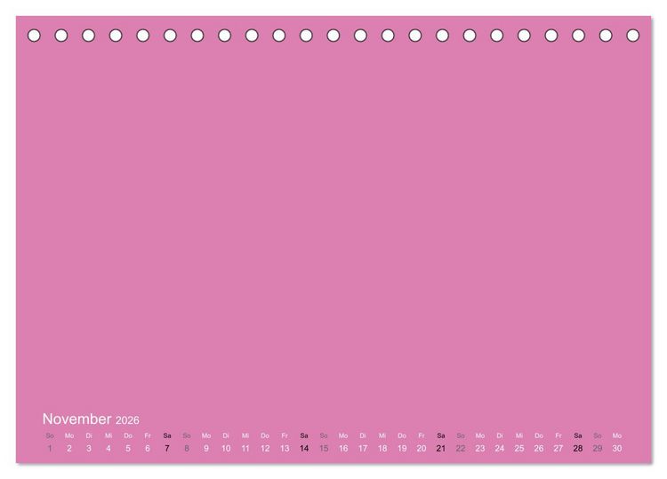 Produktbild: Bastelkalender - Pink (Tischkalender 2026 DIN A5 quer), CALVENDO Monatskalender