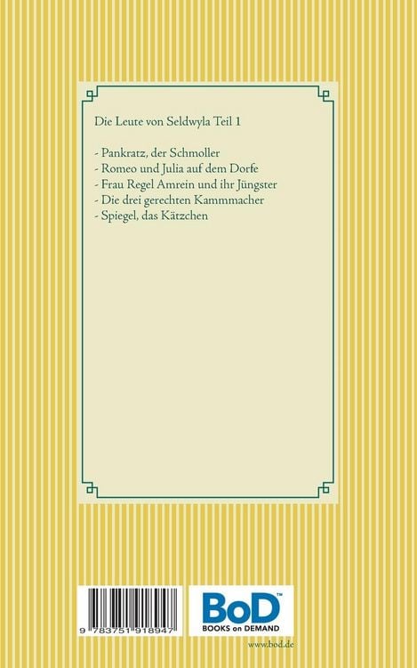 Produktbild: Die Leute von Seldwyla 1