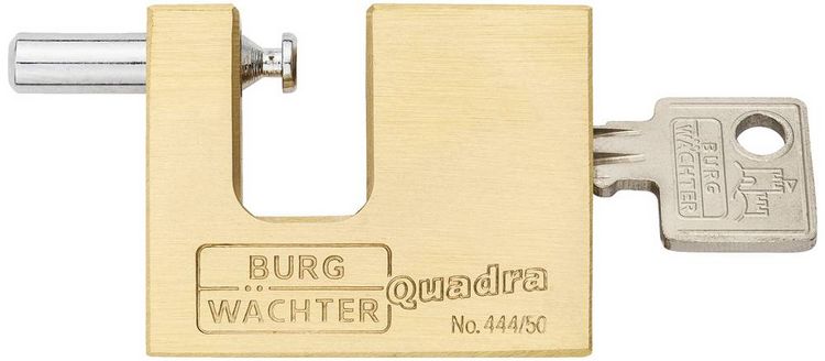 Produktbild: Burg W&auml;chter 28591 Vorh&auml;ngeschloss 50.00 mm verschieden schlie&szlig;end Messing Schl&uuml;sselschloss