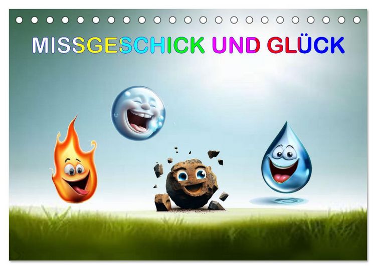 Produktbild: Missgeschick und Gl&uuml;ck (Tischkalender 2026 DIN A5 quer), CALVENDO Monatskalender
