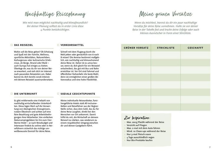 Produktbild: My green journey &ndash; Mein nachhaltiges Reisetagebuch