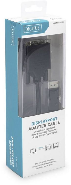 Produktbild: DIGITUS - DisplayPort Adapterkabel, DP auf DVI-D