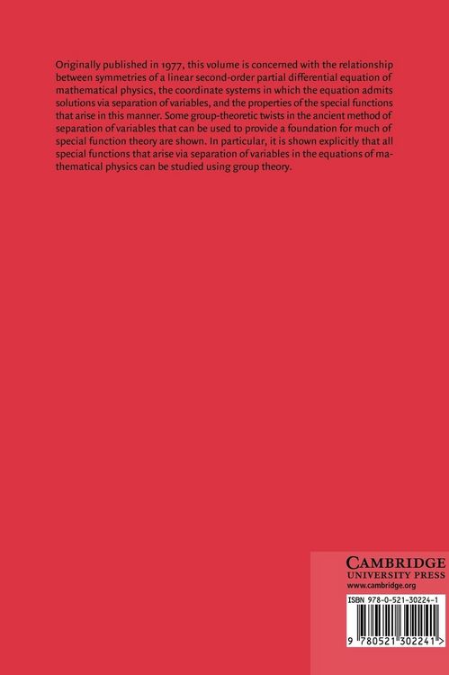 Produktbild: Symmetry and Separation of Variables