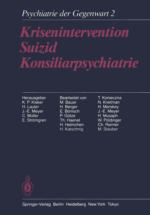 Produktbild: Krisenintervention Suizid Konsiliarpsychiatrie