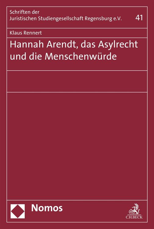 Produktbild: Hannah Arendt, das Asylrecht und die Menschenw&uuml;rde