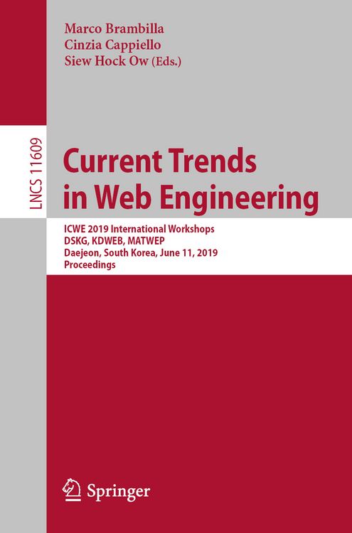 Produktbild: Current Trends in Web Engineering