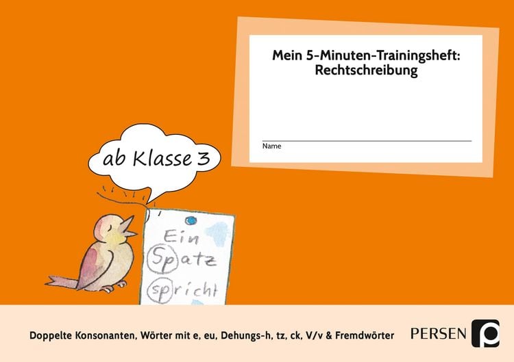 Produktbild: Mein 5-Min-Trainingsheft: Rechtschreibung 2, Kl. 3