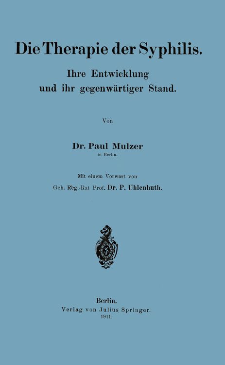 Produktbild: Die Therapie der Syphilis