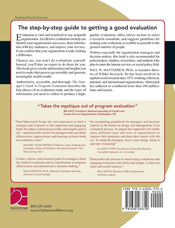 Produktbild: The Manager's Guide to Program Evaluation