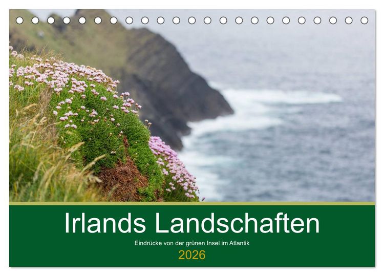 Produktbild: Irlands Landschaften (Tischkalender 2026 DIN A5 quer), CALVENDO Monatskalender