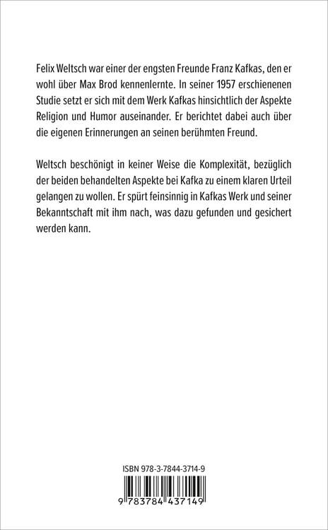 Produktbild: Religion und Humor im Leben und Werk Franz Kafkas