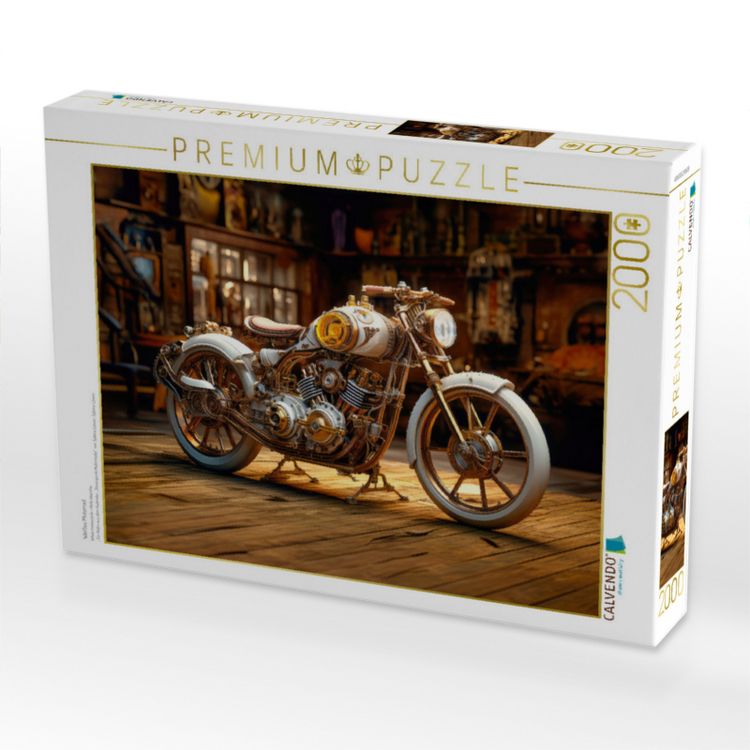 Produktbild: CALVENDO Puzzle Wei&szlig;es Motorrad | 2000 Teile Lege-Gr&ouml;&szlig;e 90x67cm Foto-Puzzle f&uuml;r gl&uuml;ckliche Stunden