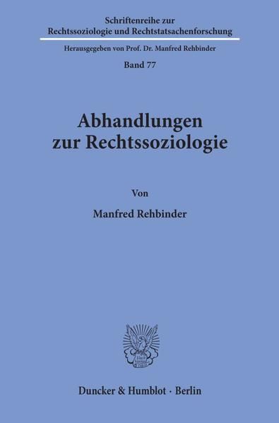 Produktbild: Abhandlungen zur Rechtssoziologie.