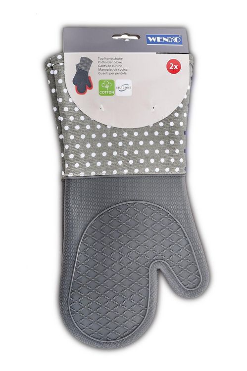 Produktbild: Topfhandschuhe Silikon Grau, 1 Paar