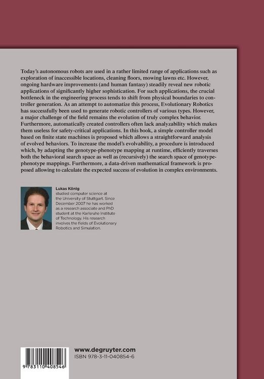 Produktbild: Complex Behavior in Evolutionary Robotics