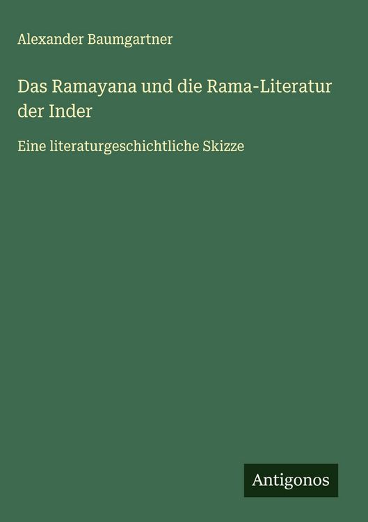 Produktbild: Das Ramayana und die Rama-Literatur der Inder