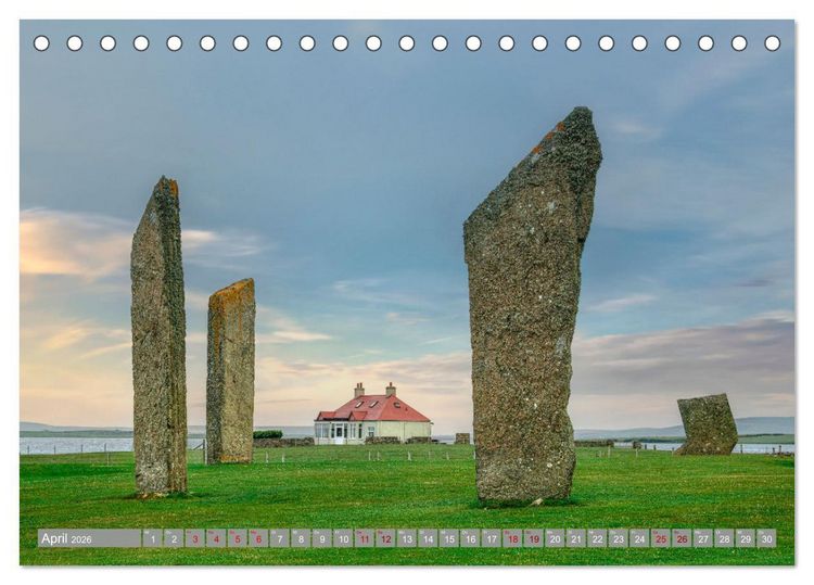 Produktbild: Orkney, Inselwelten aus Licht und Legenden. (Tischkalender 2026 DIN A5 quer), CALVENDO Monatskalender