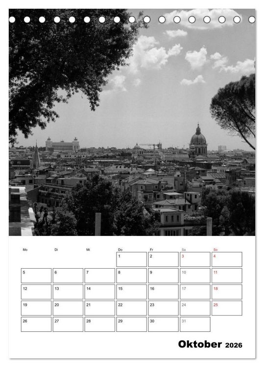 Produktbild: Die ewige Stadt Rom (Tischkalender 2026 DIN A5 hoch), CALVENDO Monatskalender