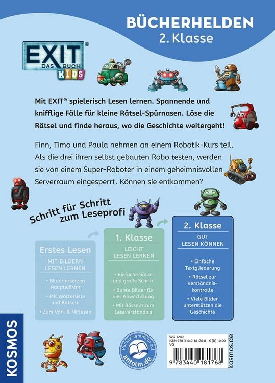 Produktbild: EXIT® - Das Buch, Bücherhelden 2. Klasse, Roboter-Alarm!