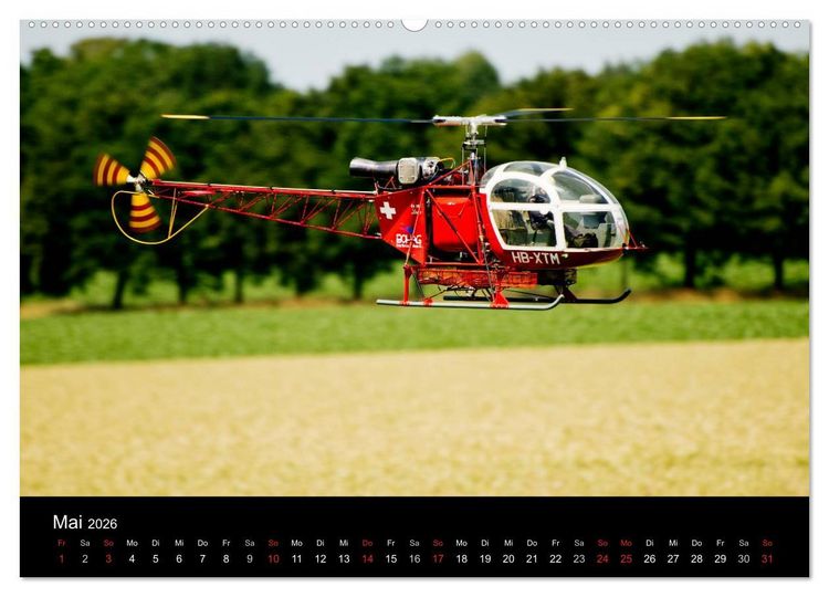 Produktbild: Modellhubschrauber (Wandkalender 2026 DIN A2 quer), CALVENDO Monatskalender