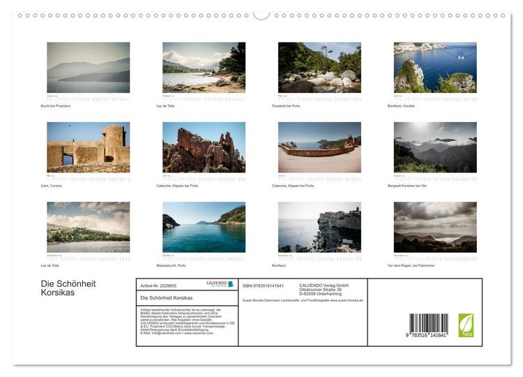 Produktbild: Die Sch&ouml;nheit Korsikas (hochwertiger Premium Wandkalender 2026 DIN A2 quer), Kunstdruck in Hochglanz
