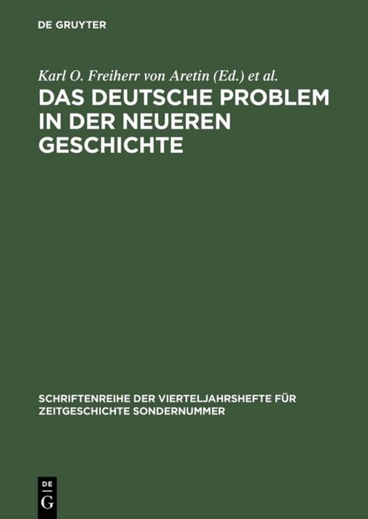 Produktbild: Das deutsche Problem in der neueren Geschichte