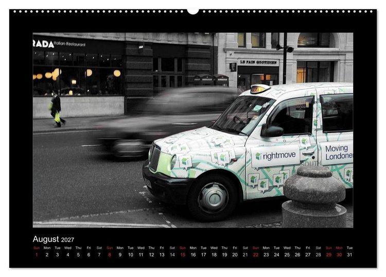 Produktbild: Taxis in London / UK-Version (High Quality Premium Wall Calendar 2027 DIN A2 landscape),CALVENDO 12 Month Wall Calendar