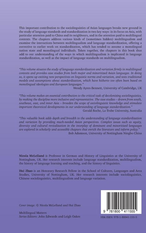 Produktbild: Language Standardization and Language Variation in Multilingual Contexts