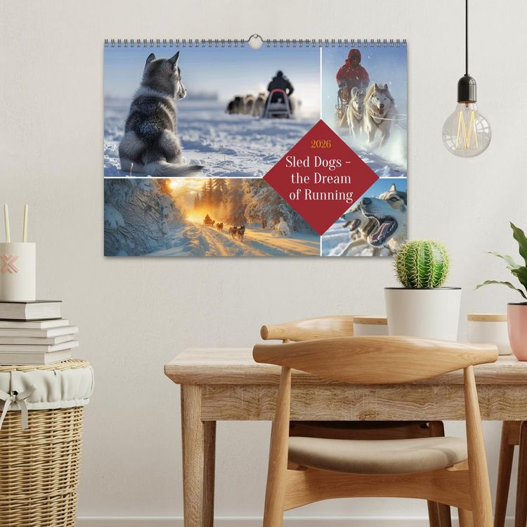 Produktbild: Sled Dogs - the Dream of Running (Wall Calendar 2026 DIN A3 landscape), CALVENDO 12 Month Wall Calendar