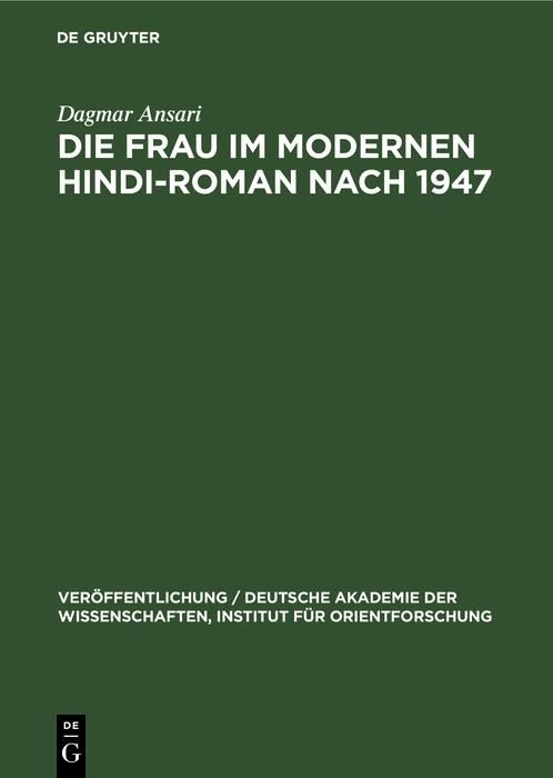Produktbild: Die Frau im Modernen Hindi-Roman nach 1947
