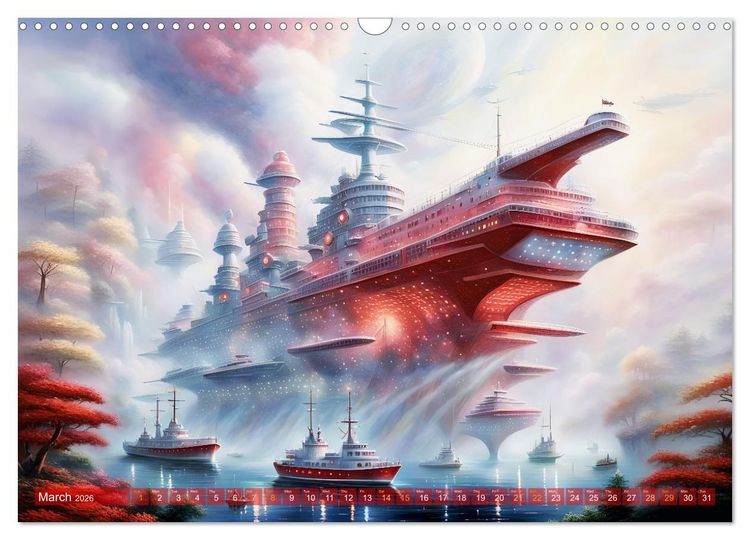 Produktbild: Gigantic ships - Journey into the future (Wall Calendar 2026 DIN A3 landscape), CALVENDO 12 Month Wall Calendar